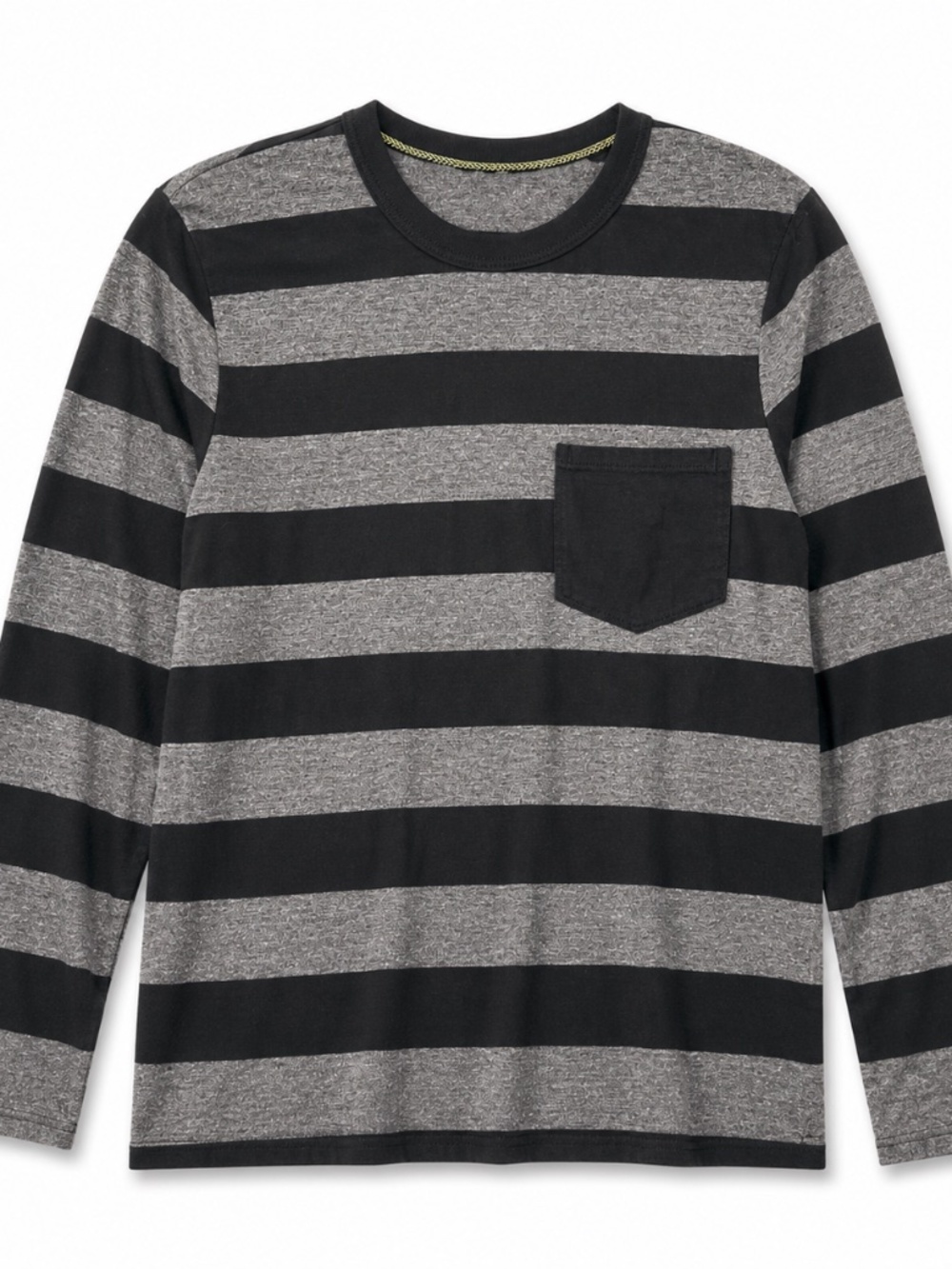 H&M Boys Black Grey Striped Long Sleeve Shirt Size 8-10